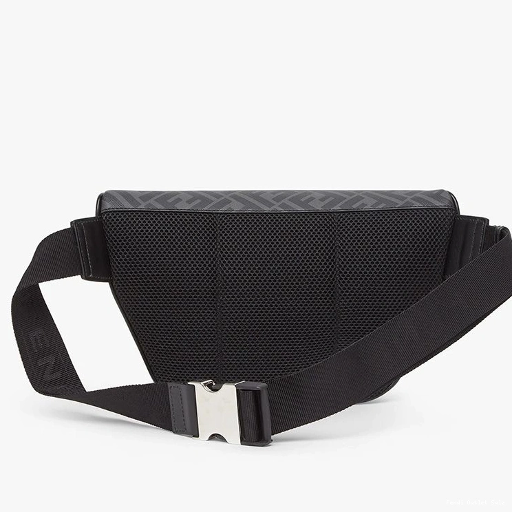 Affordable Bag Fendi Motif Fabric Black Logo ROMA Belt FF In 0817